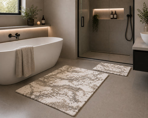 Sienna Silver Bath Mat Set