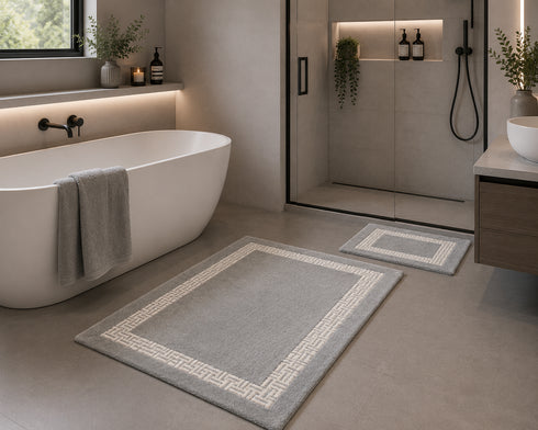 PRE ORDER Oonagh Grey Bath Mat Set