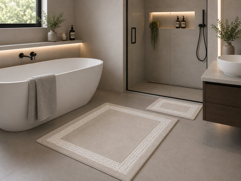 PRE ORDER Oonagh Beige Bath Mat Set