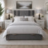 Rhythm Plush Panel Grey Bed