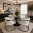Zara 4 Seater Gunmetal Black and Clear Glass Dining Table