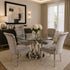 Zara 4 Seater Chrome and Glass Dining Table