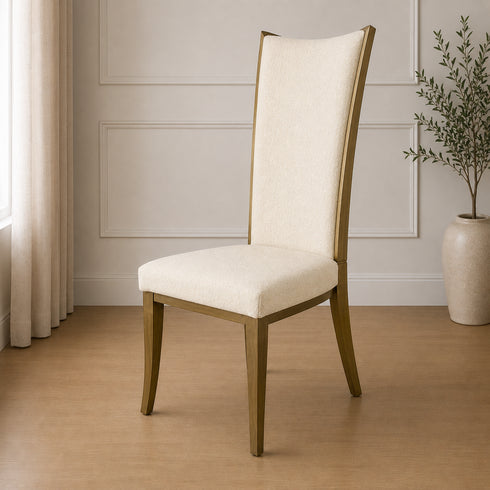 Grace Boucle & Smoked Brass Dining Chair