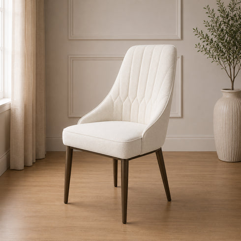 Blake Gold & Off White Dining Chair