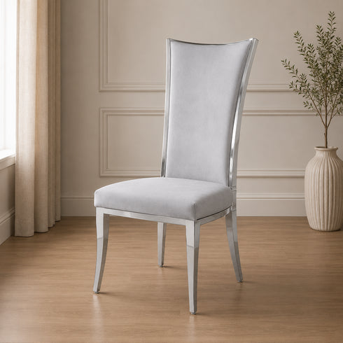 Grace High Back Chair-Silver