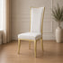 Grace High Back Chair Gold - Light Greige
