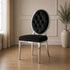 Clara Button Round Chair - Black