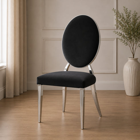 Felicity Round Back Chair - Black