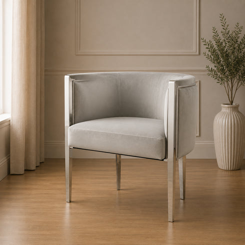 Hannah Bucket Chair - Silver