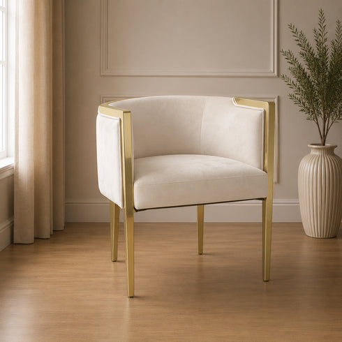 Hannah Bucket Chair Smoked Brass Mink
