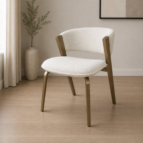 Celine Gold & Off White Chair