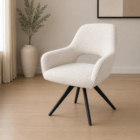 Portia Ivory Boucle Dining Chair