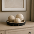Travertine Ball & Buckle Tray Set