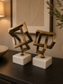 Marble Interlocking Square Set - White Marble