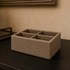 Stone Leather Weave Print Box