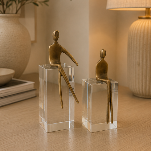 Crystal Thinking Couple Pair