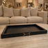 Black Leather Buckle Tray