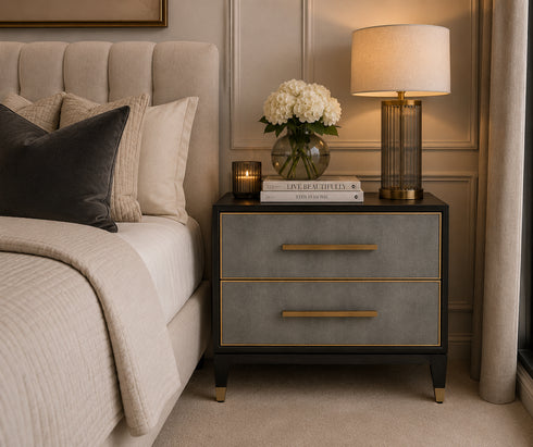 Amalia 2 Drawer Bedside