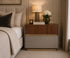 Corso Como Beige 2 Drawer Bedside Table - Ex Display