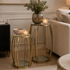 Scarlett Gold & Glass Side Table