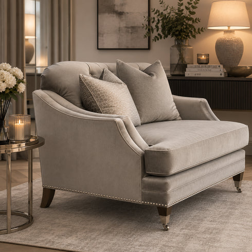 Avana 1.5 Seater Sofa Chair Latte