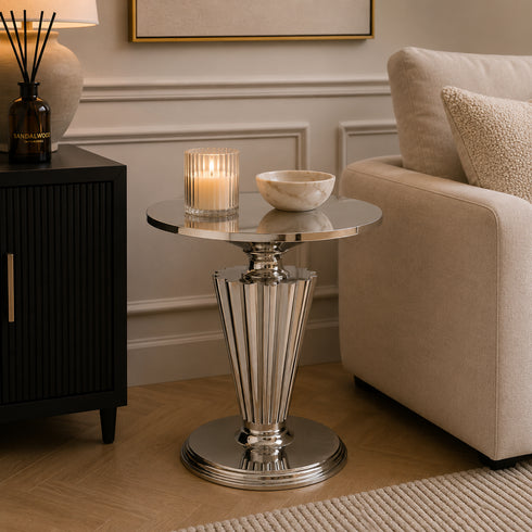 Pedestal Table - Silver
