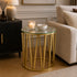 Mila Side Table Gold - Clear Glass
