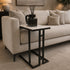 Mila Sofa Table - Gunmetal Black & White Marble