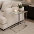 Mila Sofa Table Silver - Clear Glass
