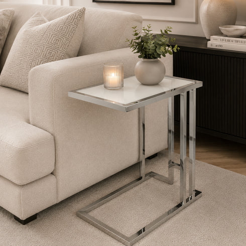 Mila Sofa Table - White Marble