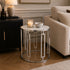 Ovada Top Side Table - White Marble