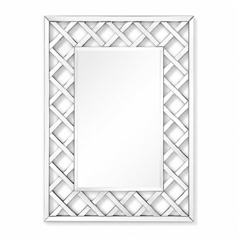 Criss Cross Rectangle Wall Mirror
