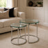 Hudson 2pc Nest End Table - Clear Glass