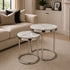 Hudson 2pc Nest End Table-Grey Marble