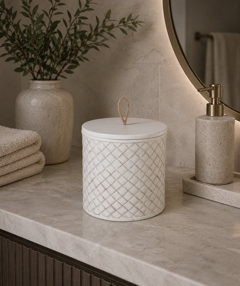 White Lidded Jar
