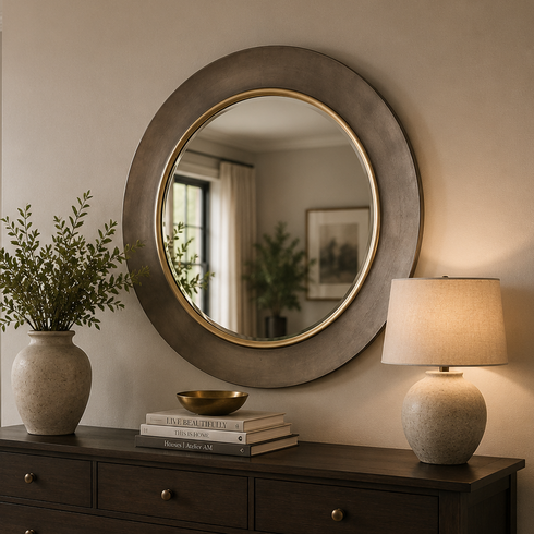 Gio Brushed Gunmetal Mirror