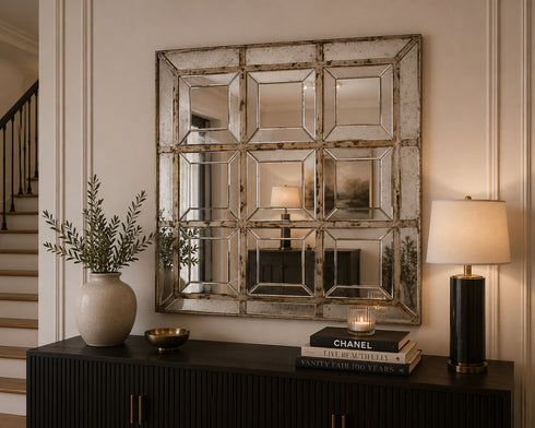 Antique Squares Wall Mirror
