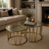Mila Coffee Table Set Gold - Clear Glass