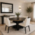 Floren Round 4-5 Seater Dining Table - Oak Black