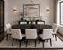 Denny Oval 6 Seater Dining Table - Oak Black