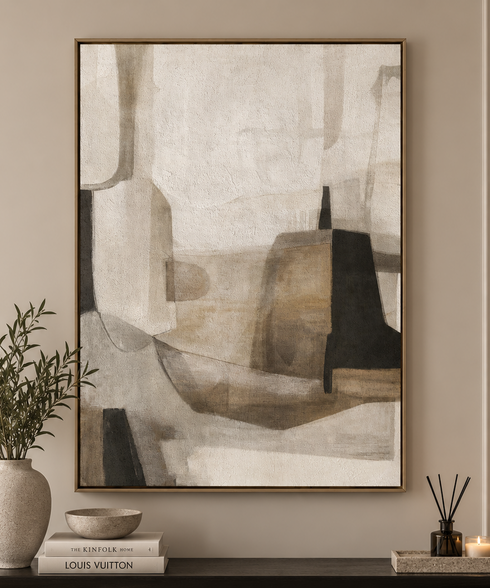 PRE-ORDER Framed Heavy Textured Painting On Hessian