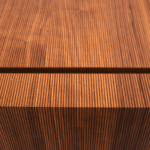 Corso Como Beige 2 Drawer Bedside Table - Ex Display