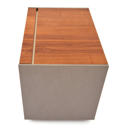 Corso Como Beige 2 Drawer Bedside Table - Ex Display