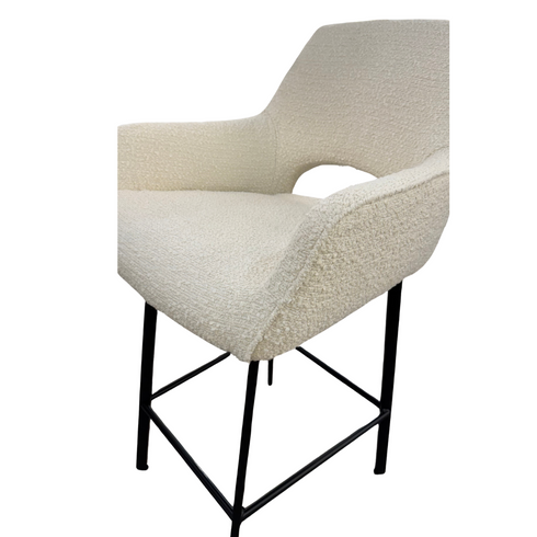 Portia Ivory Boucle Bar Stool