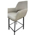 Portia Silver Leather Bar Stool