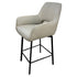 Portia Silver Leather Bar Stool