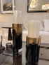 Sara Marble & Brass Vase Set
