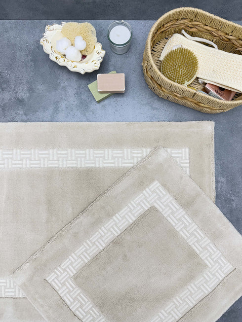 PRE ORDER Oonagh Beige Bath Mat Set