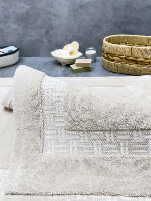 PRE ORDER Oonagh Beige Bath Mat Set