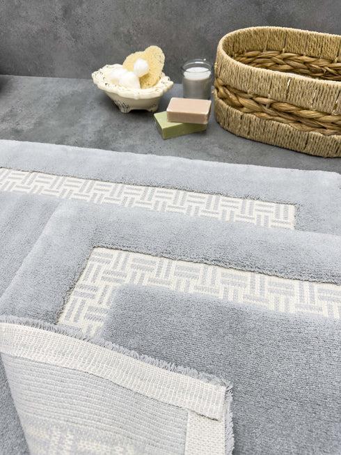 PRE ORDER Oonagh Grey Bath Mat Set